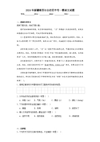 2024年新疆维吾尔自治区中考一模语文试题