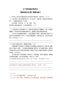 人教部编版七年级下册综合性学习 我的语文生活同步训练题