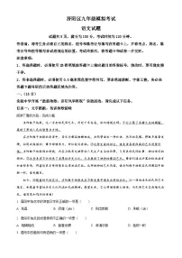 2024年山东省济南市济阳区中考一模语文试题（原卷版+解析版）