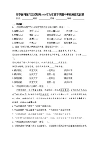 辽宁省丹东市五校联考2024年九年级下学期中考模拟语文试卷(含答案)