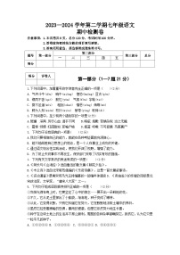 河北省期中检测卷+++++2023-2024学年统编版语文七年级下册