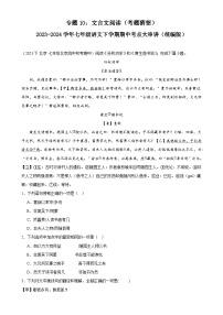 【期中讲练测】统编版七年级下册语文 专题10：文言文阅读（考点专练）.zip