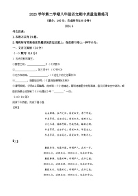 上海市松江区2023-2024学年八年级下学期期中语文试题（原卷版+解析版）