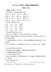 甘肃省武威市凉州区2023-2024学年七年级上学期期中语文试题（原卷版+解析版）