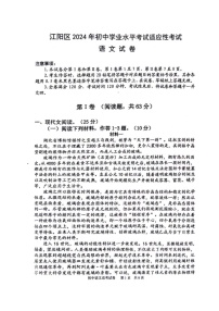 2024年四川省泸州市江阳区中考适应性考试语文试题