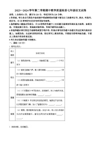 广东省惠州市惠东县2023-2024学年七年级下学期期中语文试题（原卷版+解析版）