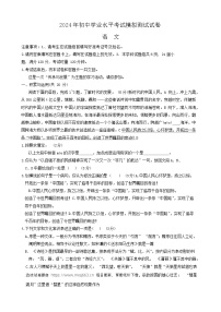 2024年湖南省益阳市沅江市中考一模语文试题