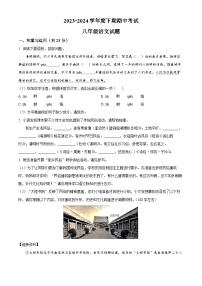 河南省周口市扶沟县2023-2024学年八年级下学期期中语文试题（原卷版+解析版）