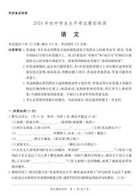 112，2024年广东省阳江市阳西县中考一模语文试题