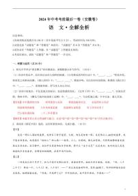 2024年中考考前最后一套押题卷：语文（安徽卷）（解析版）