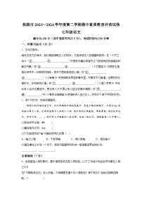 安徽省芜湖市2023-2024学年七年级下学期期中 语文试题（含解析）