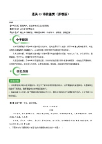 通关03 诗歌鉴赏-备战2024年中考语文抢分秘籍专项练习（原卷版+解析版 全国通用）