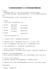 广东省深圳宝安区四校联考 2024 年中考语文最后冲刺模拟试卷（解析版）