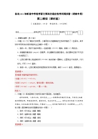 新省中考统考语文模拟卷（二）（湖南卷）2024年新中考地区语文适应性考试模拟卷（新中考地区适用）（解析版）