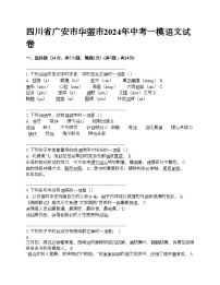 四川省广安市华蓥市2024年中考一模语文试卷