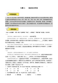 专题01  基础知识积累（新题型）-2024年中考语文一模真题分类汇编（山东专用）