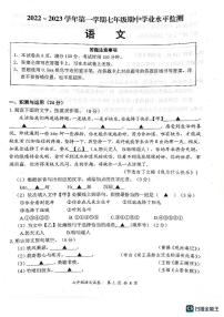 江苏省宿迁市泗阳县2022-2023学年七年级上学期期中语文试卷