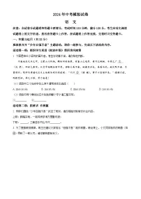 2024年河南省周口市郸城县2校联考中考二模语文试题（原卷版+解析版）