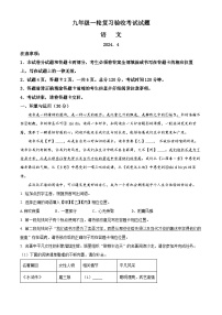 2024年山东省临沂市蒙阴县中考一模语文试题（原卷版+解析版）