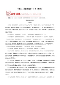 2024中考语文二轮复习讲练测(全国通用)专题11记叙文阅读——小说(测试)(原卷版+解析)