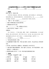 山东省菏泽市曹县2023-2024学年七年级下学期期中语文试卷(含答案)