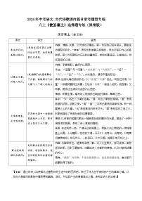 八上《 使至塞上》选择题专练-冲刺2024年中考语文古代诗歌课内篇目常考题型专练（原卷版）