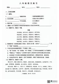 上海市浦东新区部分学校2023-2024学年八年级下学期5月月考语文试题