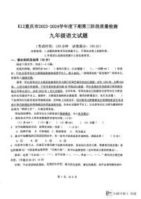 2024年重庆市市实验中学教育集团中考三模语文试题