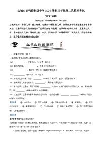 2024年江苏省盐城市两校联考中考二模语文试题