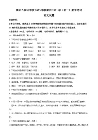 四川省德阳外国语学校2023-2024学年九年级上学期期末语文试题（原卷版）