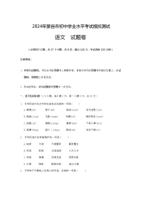 云南省蒙自市2024年中考模拟测试语文试卷(含答案)