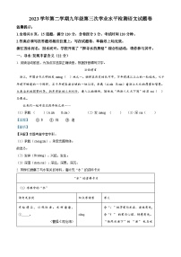 2024年浙江省舟山市中考三模语文试题