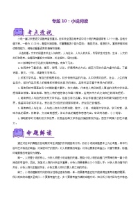 专题10：小说阅读（人物、情节结构、环境、标题考点）（考点清单）试卷-2023-2024学年七年级语文下学期期末考点大串讲（统编版）（解析版）