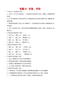 专题01：字音字形-2023-2024学年八年级语文下册期末专项复习（全国通用）