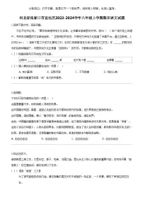 [语文]河北省张家口市宣化区2023-2024学年八年级上学期期末语文试题