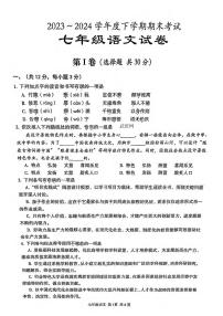 湖北省武汉市东西湖区2023-2024学年七年级下学期期末考试语文试题