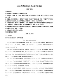 2023年湖北省武汉市中考语文真题（解析版）