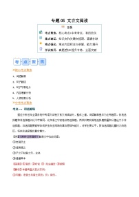 2024年新九年级语文暑假提升精品讲义（统编版） - 专题05 文言文阅读