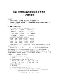 [语文][期末]河南省濮阳市2023～2024学年七年级下学期7月期末语文试题（无答案）