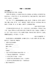 专题11：文言文阅读-2024年中考语文一轮复习综合强化训练（全国通用）含答案