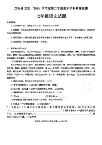 陕西省安康市汉阴县2023-2024学年七年级下学期7月期末语文试题