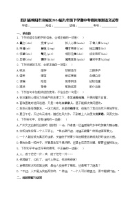 四川省绵阳市涪城区2024届九年级下学期中考模拟预测语文试卷(含答案)