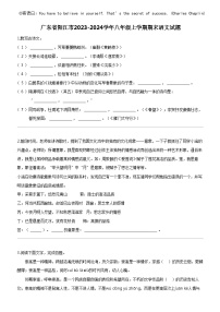 [语文]广东省阳江市2023-2024学年八年级上学期期末语文试题