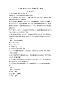 [语文]四川省雅安市2024年中考真题(解析版)