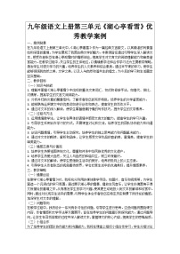 初中语文人教部编版九年级上册湖心亭看雪学案