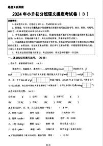 四川省成都市新都区部分学校2024-2025学年七年级上学期入学分班考试语文试题