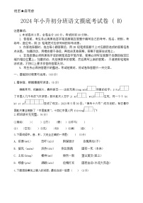 四川省成都市新都区部分学校2024-2025学年七年级上学期入学分班考试语文试题