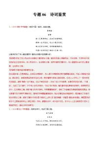 专题06 诗词鉴赏-2024年中考语文真题分类汇编（全国通用）（教师卷+学生卷）