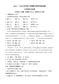 辽宁省丹东市东港市2023-2024学年七年级下学期期末语文试题（原卷版+解析版）