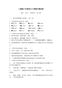 2024年春广西梧州市万秀区人教版八年级语文下册期中测试卷及答案